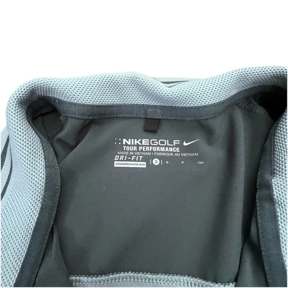 Nike Golf Tour Performance Dri Fit Pullover Quarter Zip Blue Gray Men's Small‎